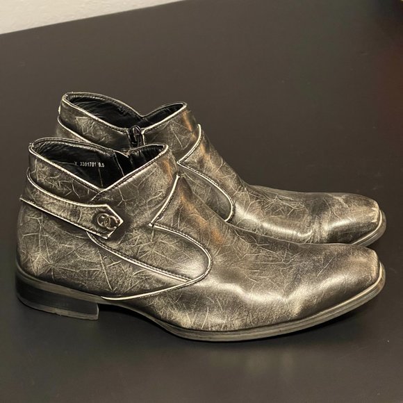 Top Rank Premiere Styles Custom Men's Leather Short Boots Side Zip Size 9.5 - Picture 2 of 10